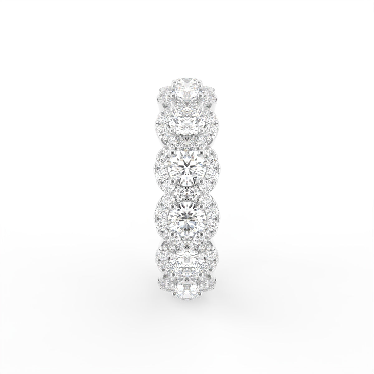 18K Full Eternity Diamond Ring — SIDE