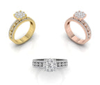 18K Round Diamond Ring — 3 COLOR