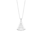 18K Christmas Tree Baguette Diamond Pendant — BACK