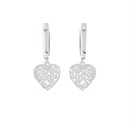 18K Bezel Diamond Drop Earrings — BACK
