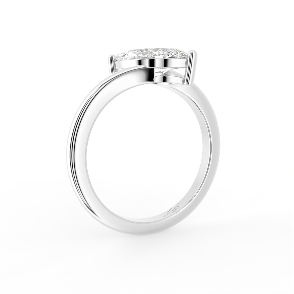 vimg:FJ4889|vimg:FJ6297|14K White Gold Solitaire Marquise Diamond Ring — 3D VIEW