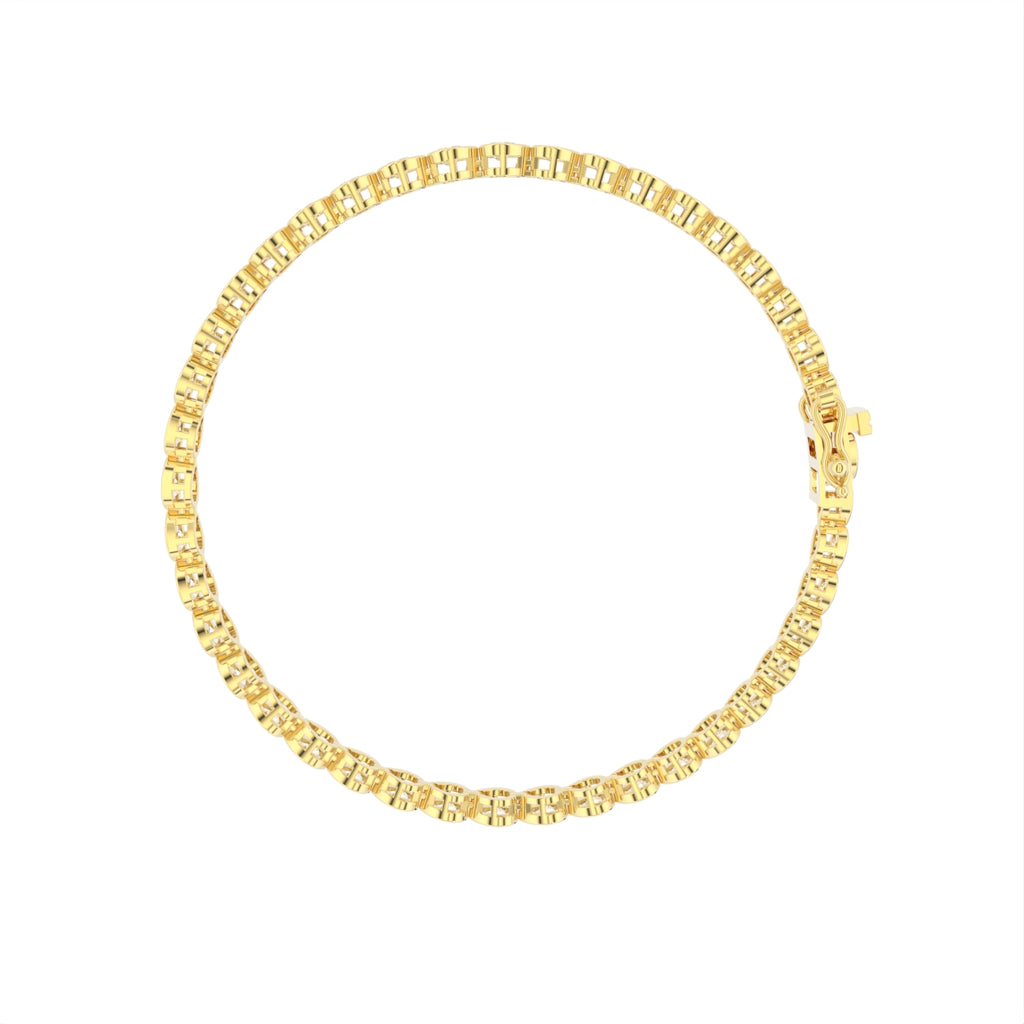 Sterling Silver Diamond Bracelet — FRONT/BACK