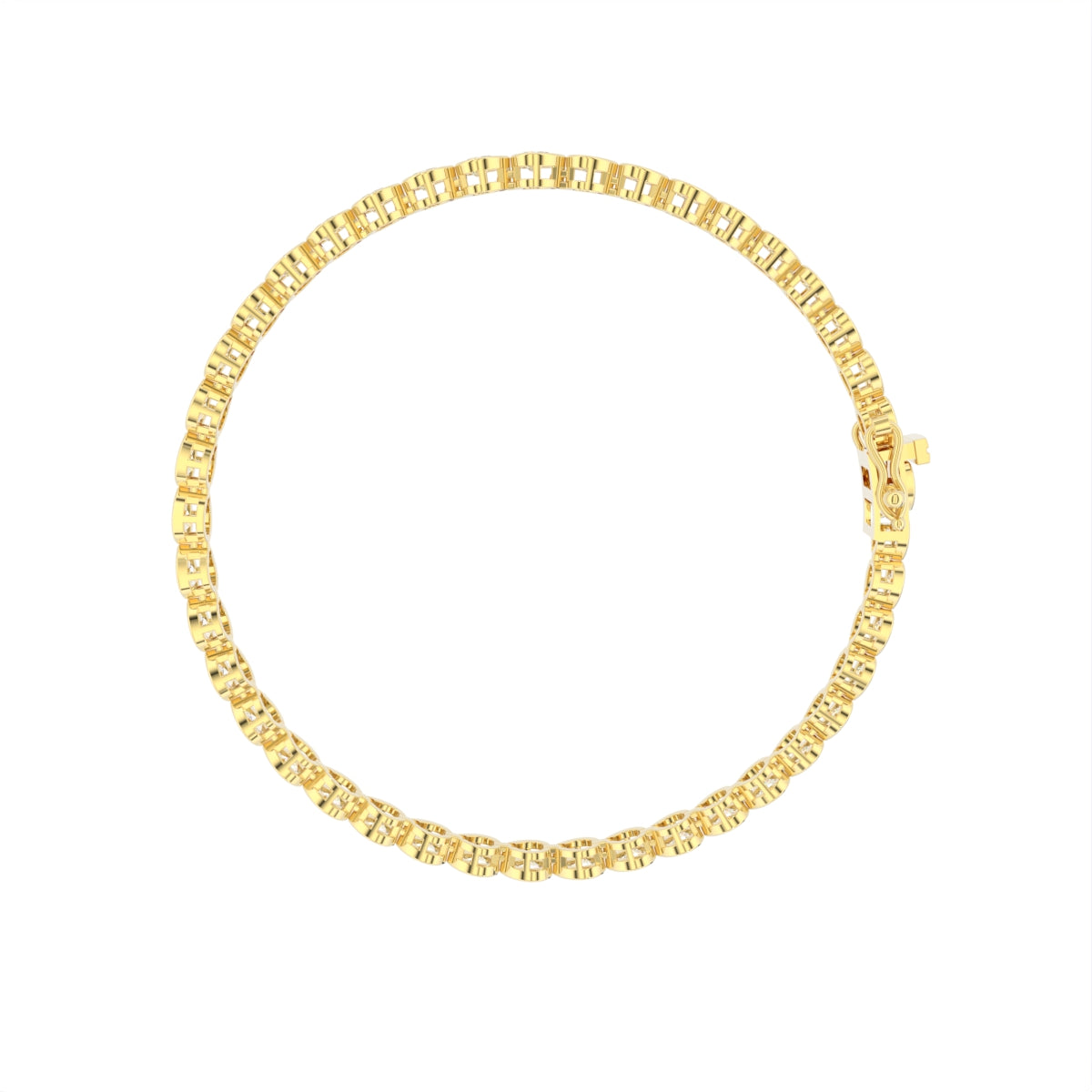 Sterling Silver Diamond Bracelet — FRONT/BACK