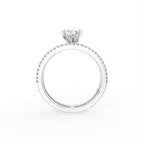 18K Heart Diamond Engagement Ring — FRONT
