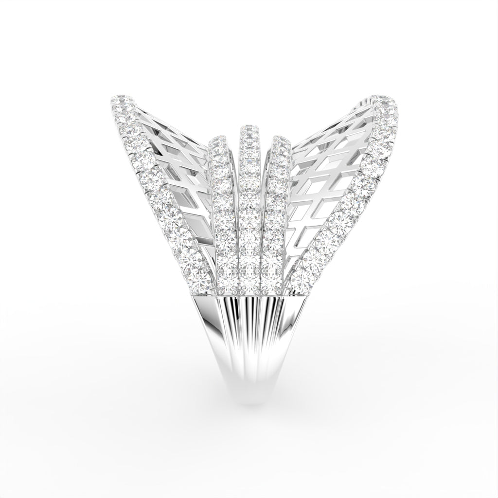 18K Bespoke Diamond Ring — SIDE