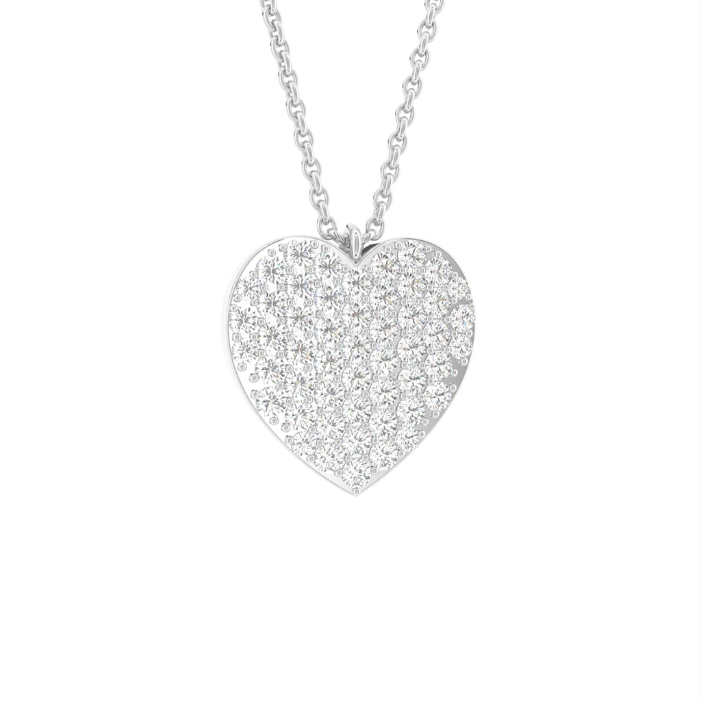 vimg:FJ6467|vimg:FJ6468|vimg:FJ6469|18K Heart Round Diamond Pendant — 3D VIEW
