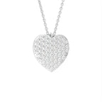 vimg:FJ6467|vimg:FJ6468|vimg:FJ6469|18K Heart Round Diamond Pendant — 3D VIEW