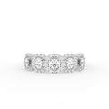 18K Halo Round Diamond Ring — TOP