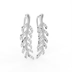 Sterling Silver Diamond Earrings — IMAGE URL