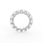 18K Full Eternity Round Diamond Ring — FRONT