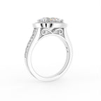 vimg:Z00226|18K Halo Oval Diamond Solitaire Ring — 3D VIEW