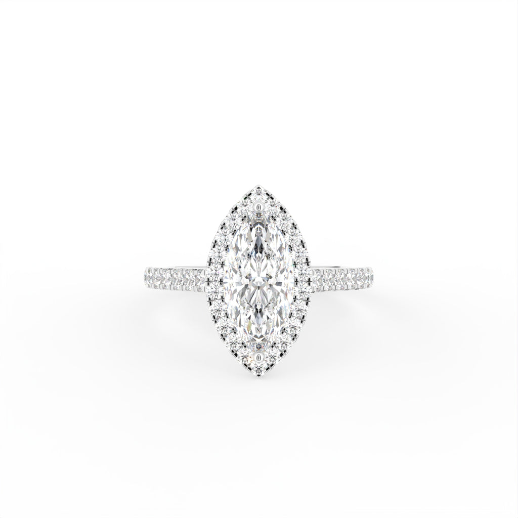 vimg:Z00308|18K Halo Marquise Diamond Engagement Ring — TOP
