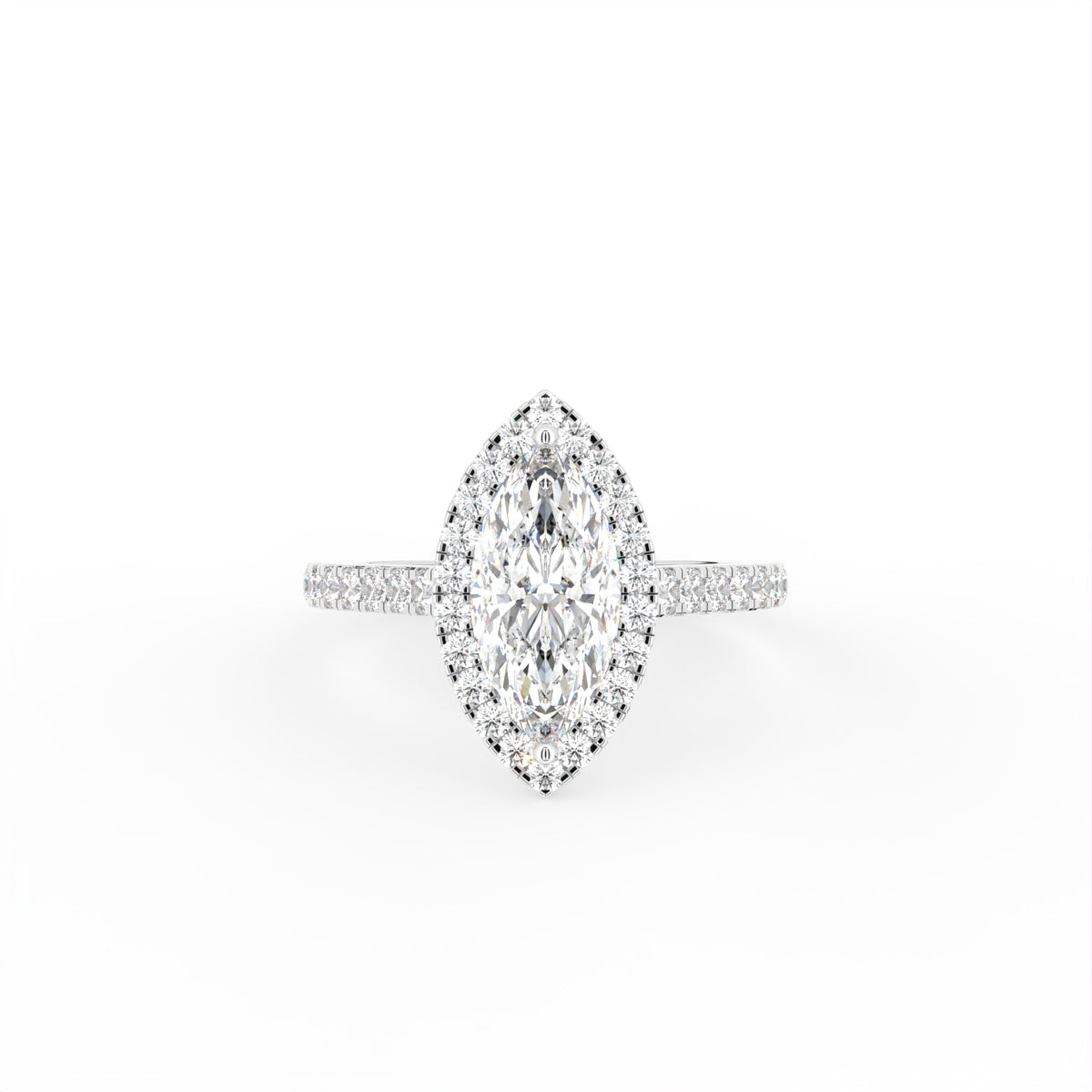 vimg:Z00308|18K Halo Marquise Diamond Engagement Ring — TOP