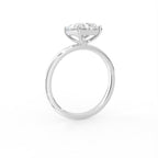 18K Solitaire Radiant Diamond Engagement Ring — 3D VIEW