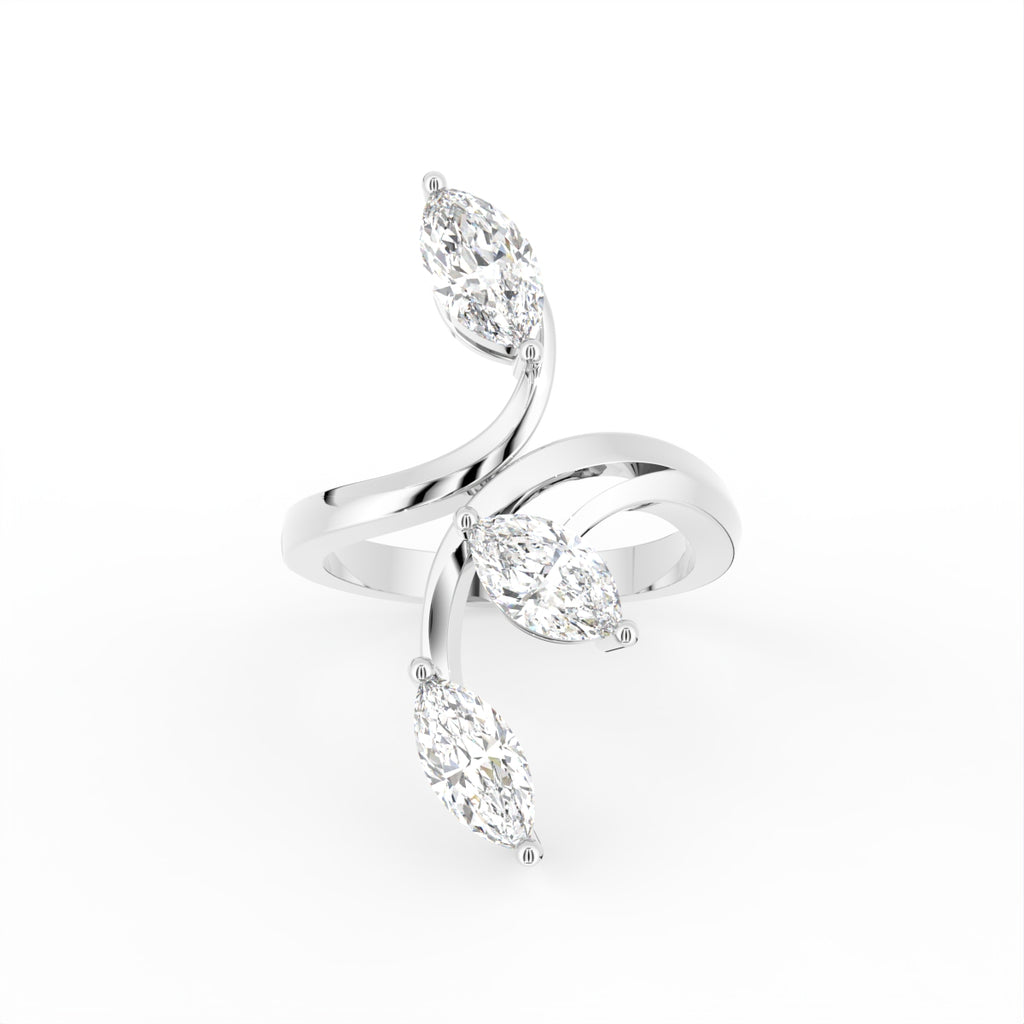 18K Bespoke Marquise Diamond Ring — TOP