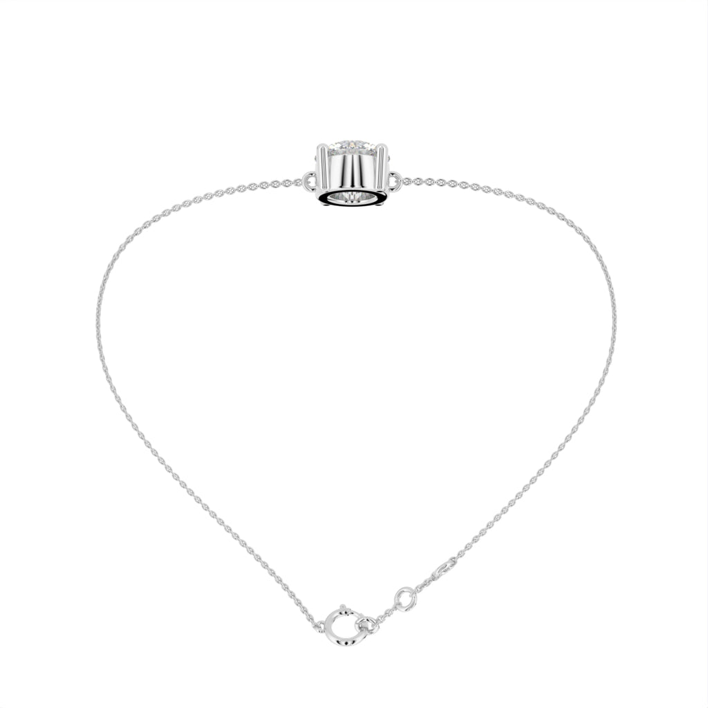 18K Gold Round Diamond Bracelet — FRONT