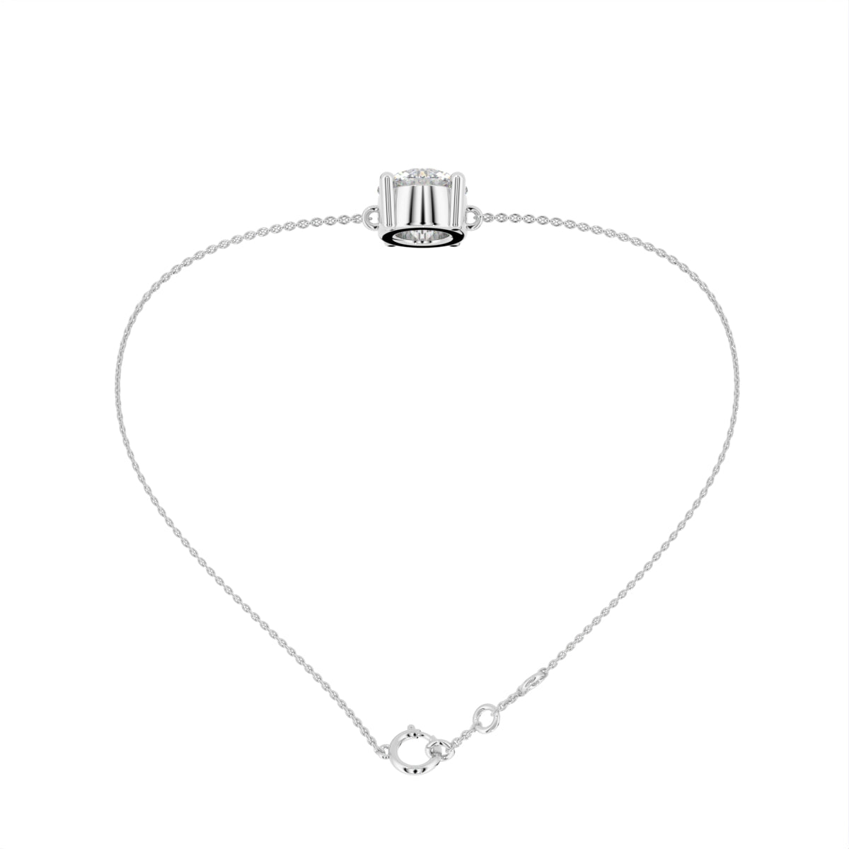 18K Gold Round Diamond Bracelet — FRONT