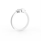 14K White Gold Baguette Diamond Ring — 3D VIEW