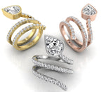 18K Bespoke Pear Diamond Wrap Ring — 3 COLOR