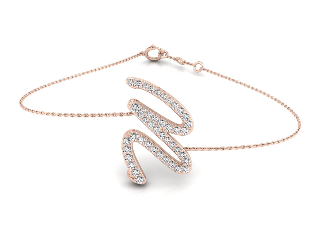 18K Alphabet Diamond Bracelet — TOP