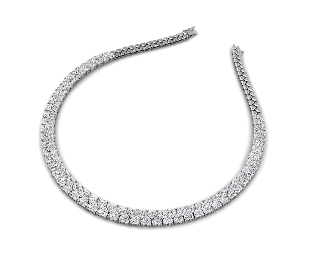 vimg:FJ5627|vimg:FJ5630|18K Graduated Diamond Necklace — 3D VIEW