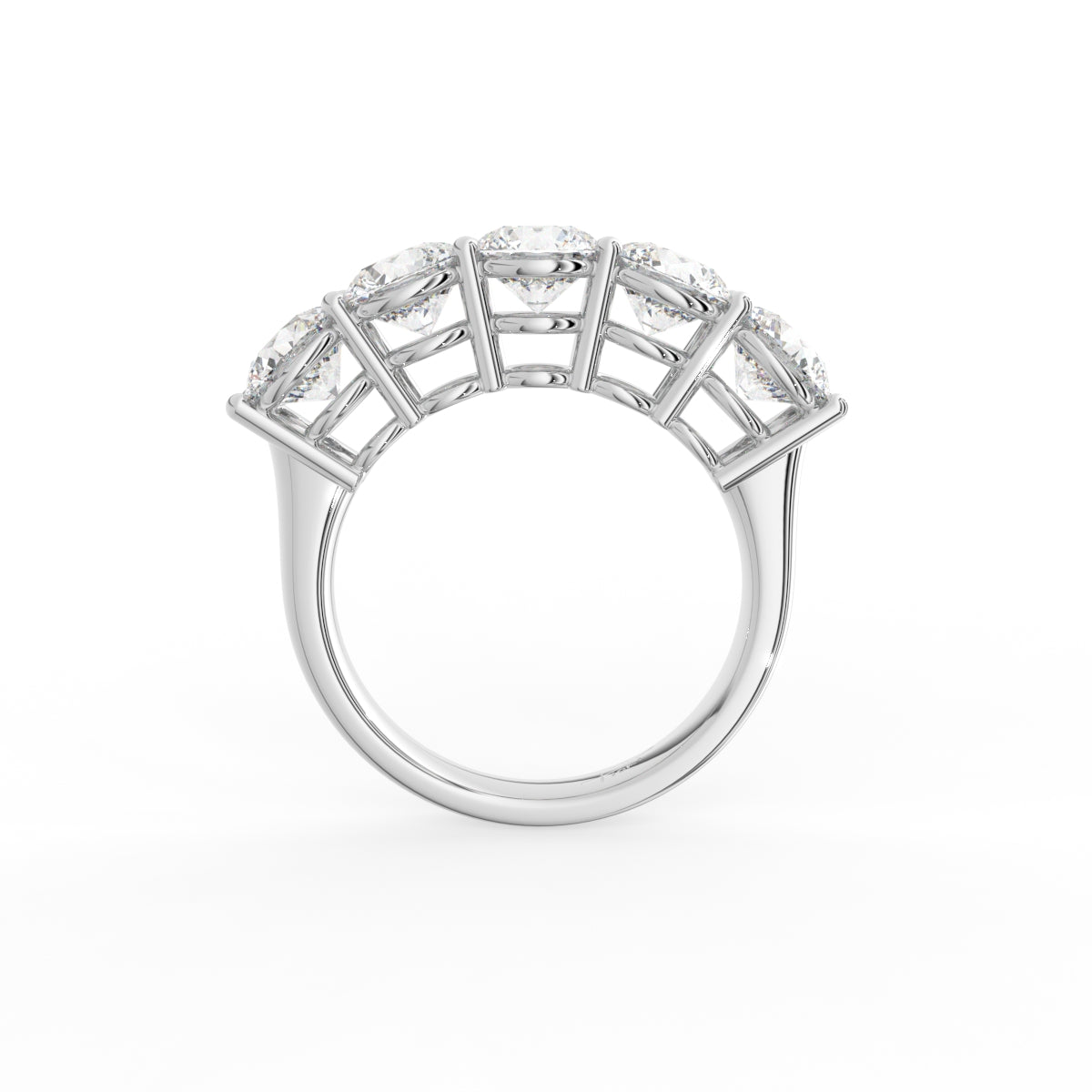18K Eternity Round Diamond Ring — FRONT