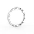 18K Oval Eternity Diamond Ring — 3D VIEW