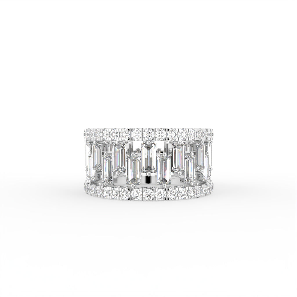 18K Full Eternity Diamond Band Ring — TOP
