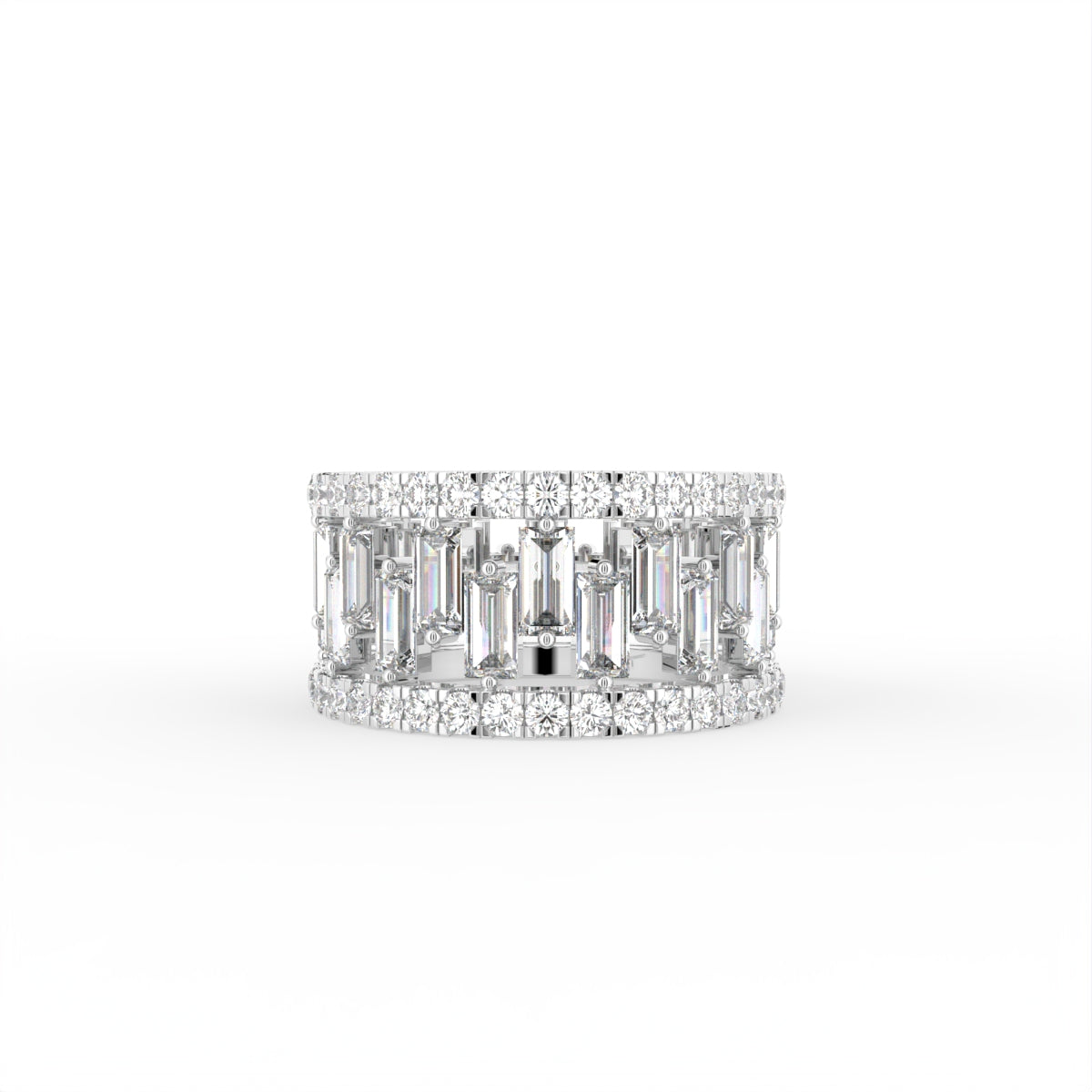 18K Full Eternity Diamond Band Ring — TOP
