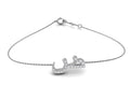 18K White Gold Arabic Alphabet Round Diamond Bracelet — TOP