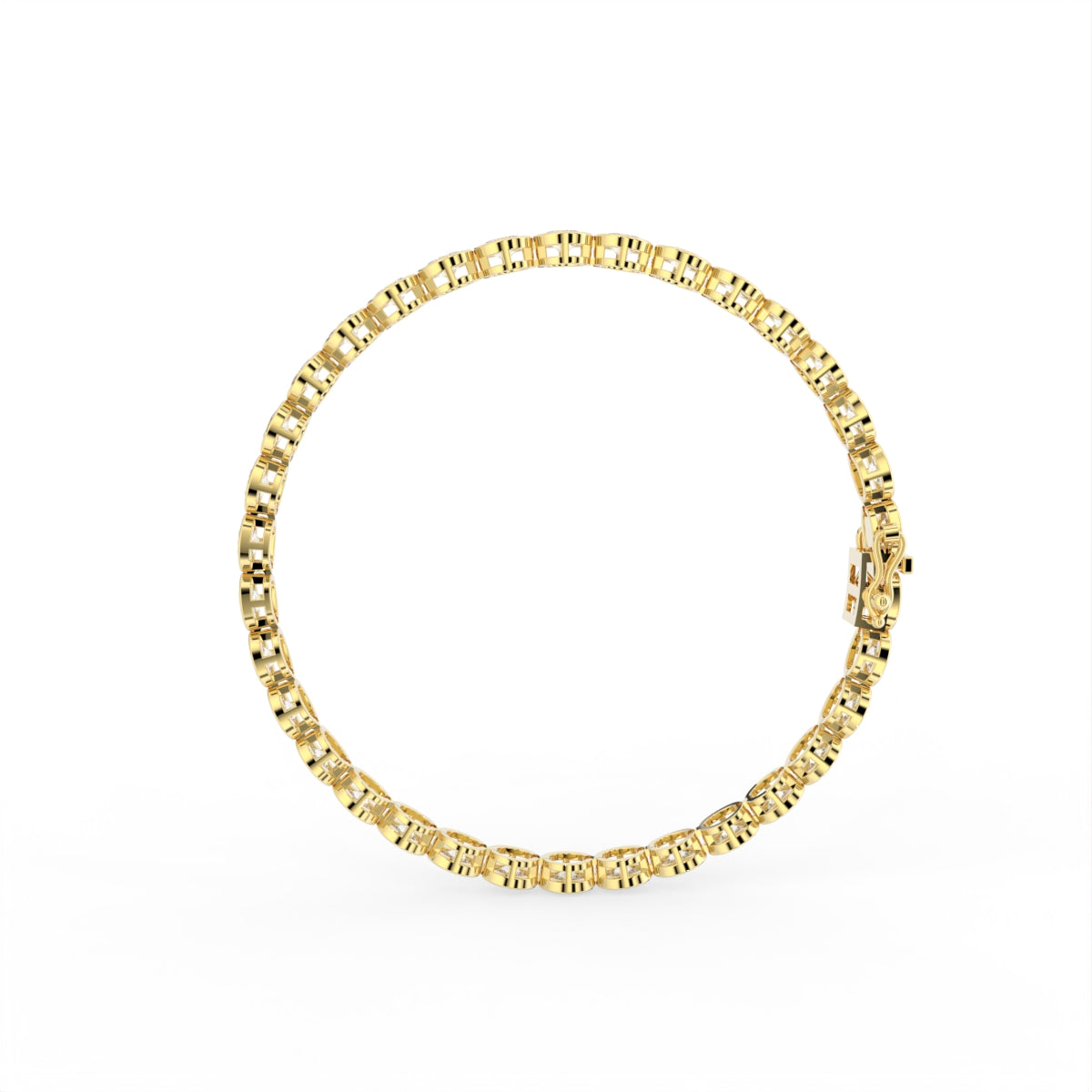 Sterling Silver Diamond Bracelet — FRONT/BACK