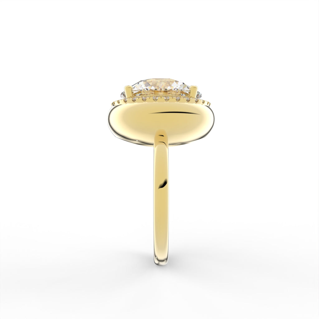 Sterling Silver Round Diamond Ring — 3D / RIGHT