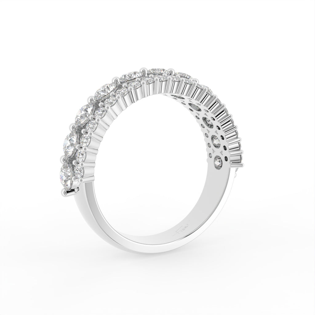 18K Rose Gold Eternity Round Diamond Ring — 3D VIEW