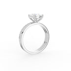 18K Solitaire Cushion Diamond Ring — 3D VIEW