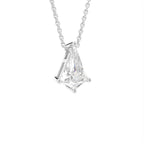 18K Solitaire Fancy Cut Diamond Pendant — 3D VIEW