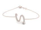 18K Alphabet Diamond Bracelet — TOP