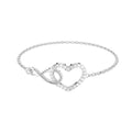 18K Heart Infinity Round Diamond Bracelet — TOP