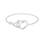 18K Heart Infinity Round Diamond Bracelet — TOP