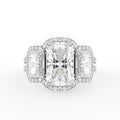 18K White Gold Halo Diamond Engagement Ring — TOP