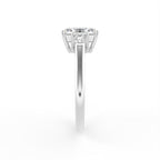 18K Trilogy Diamond Engagement Ring — SIDE