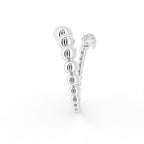 18K Rose Gold Spiral Pave Diamond Ring — SIDE