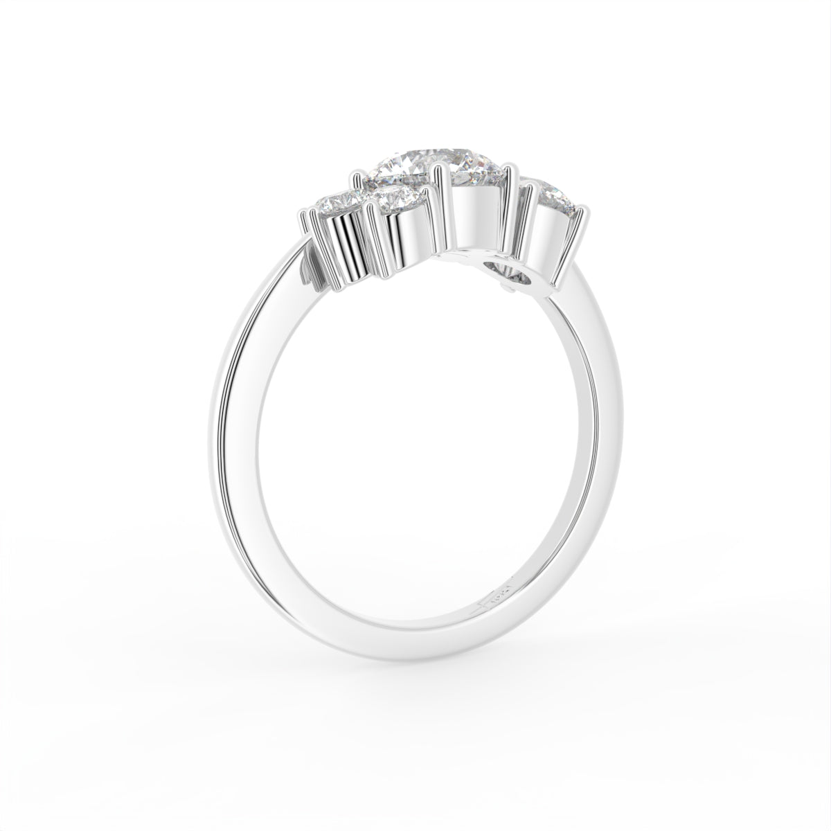 18K Bespoke Diamond Ring — 3D VIEW