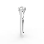 18K Solitaire Diamond Engagement Ring — SIDE