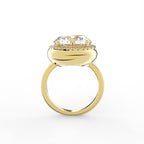 Sterling Silver Round Diamond Ring — FRONT/BACK