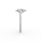 18K Halo Trillion Diamond Ring — SIDE