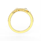 Sterling Silver Pear Diamond Ring — FRONT/BACK