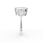vimg:FJ2120|vimg:FJ2571|18K White Gold Trilogy Emerald Diamond Ring — SIDE