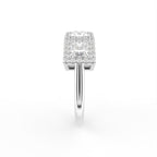 18K Bespoke Pave Diamond Ring — SIDE