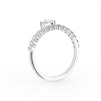 18K Bespoke Pear Diamond Ring — 3D VIEW