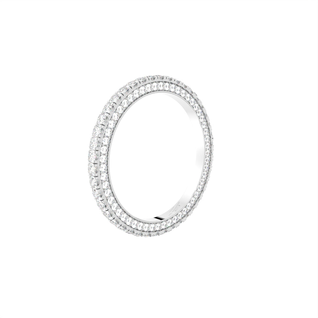18K Eternity Round Diamond Ring — 3D VIEW